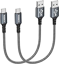 NIBIKIA Cavo USB C Corto, Cavo USB Tipo C [2Pezzi 30CM] Cavetto Caricatore Ricarica Rapida 3.1A Cavo USB Type-C per Samsung S23 S22 S21 S20 S10 S9 S8, Note 20 10
