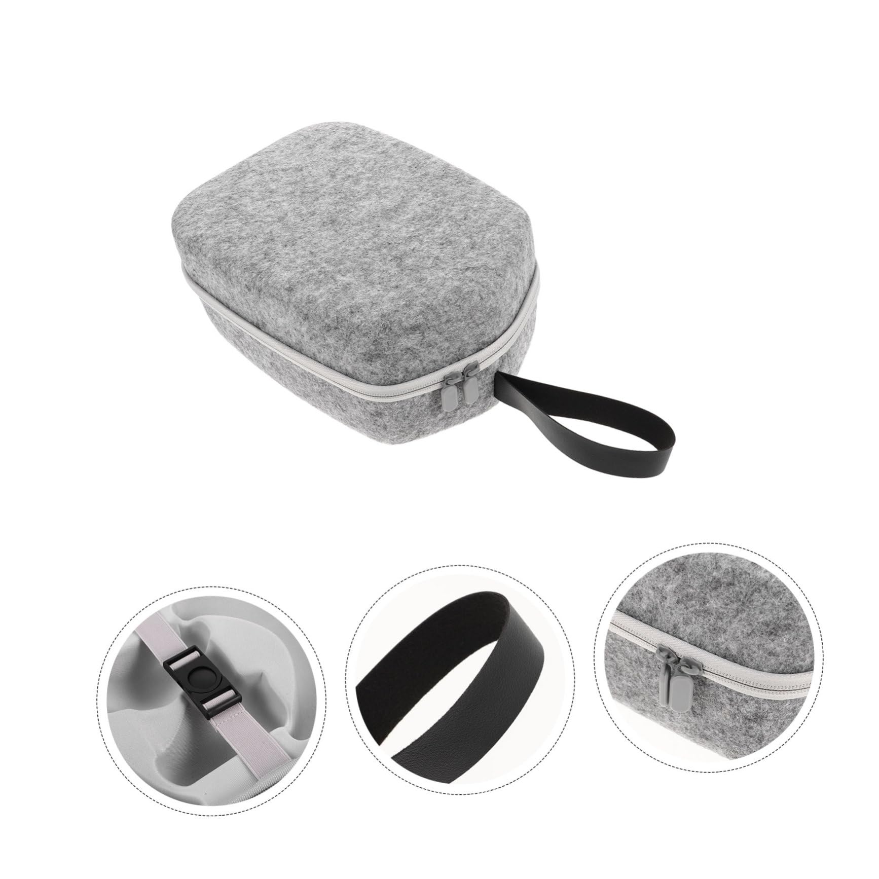 Custodia per Occhiali da Vista in Feltro con Manico Borsa Protettiva Antiurto per Vr Borsa da Viaggio Portatile Storage Borse per Piccoli Oggetti