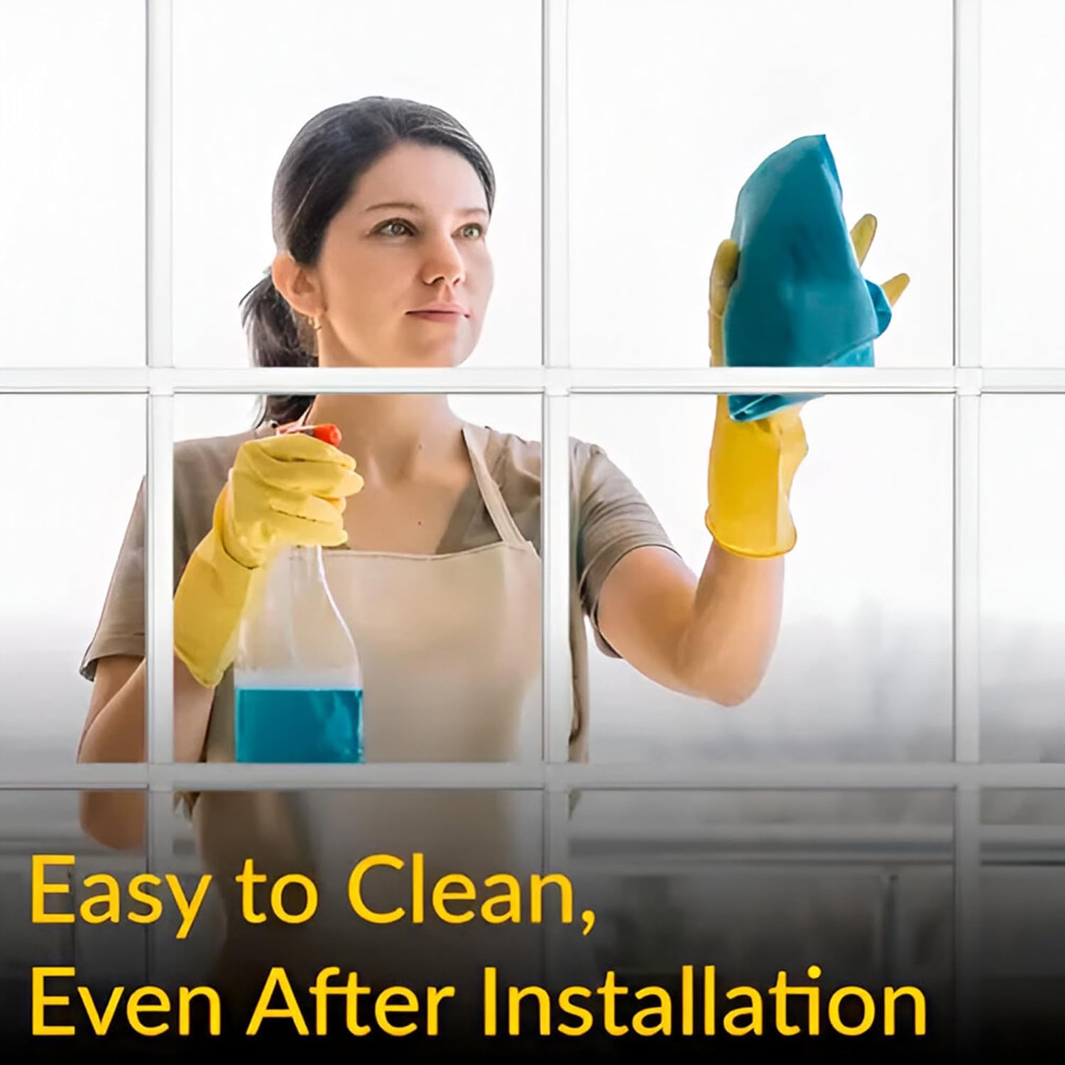 Brixwell Plastic Window Grille Kit in White Finish With 12 Total 24" Profiles, 8 Grid Connectors, and 16 Fasteners for Installing Decorative Grille Layouts on Home Window Glass