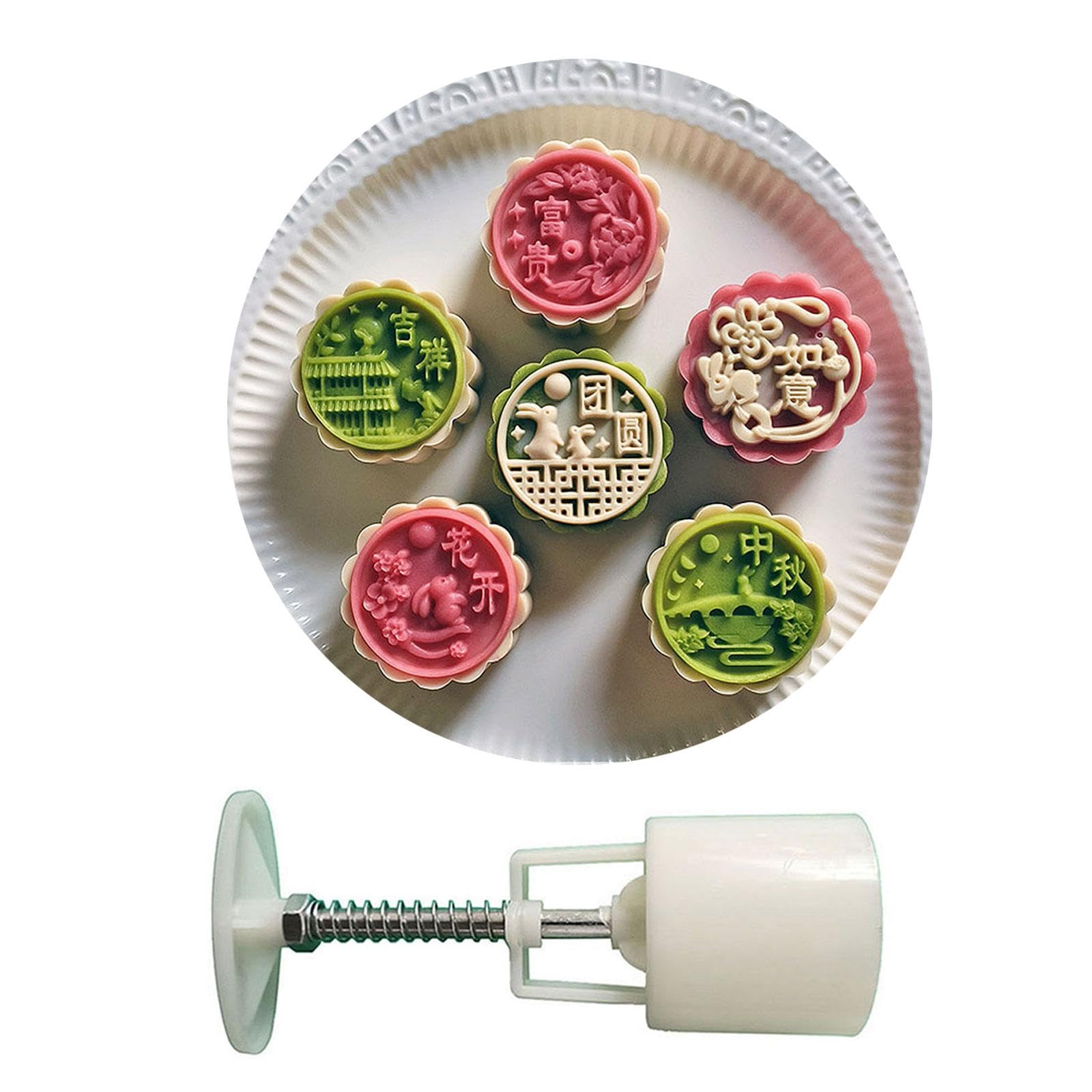 oringnat Hand Pressed Cakes Mold ABS Bean Pastes Cake Mold for Baking Enthusiasts Festival Pastries Bakewares