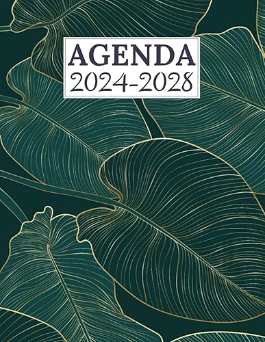 Agenda 2024-2028 Planificador mensual 5 años Enero 2023 - Diciembre 2028 (vista A4 grande ) Agenda Semanal Y Mensual agenda 60 meses 2024-2028 -