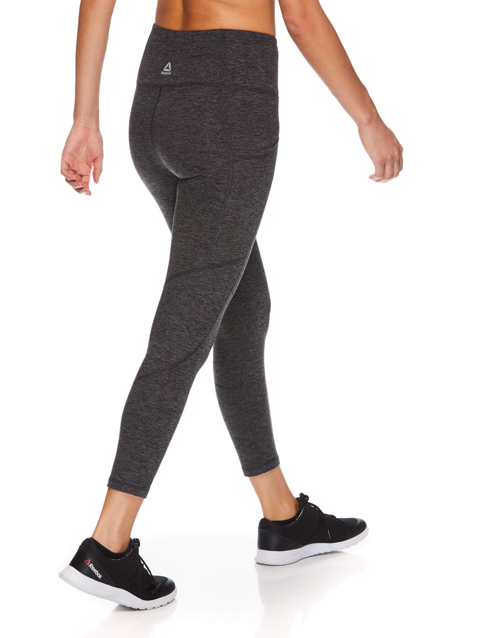 Reebok Women's Capri Leggings with High-Rise Waist Performance Compression Tights