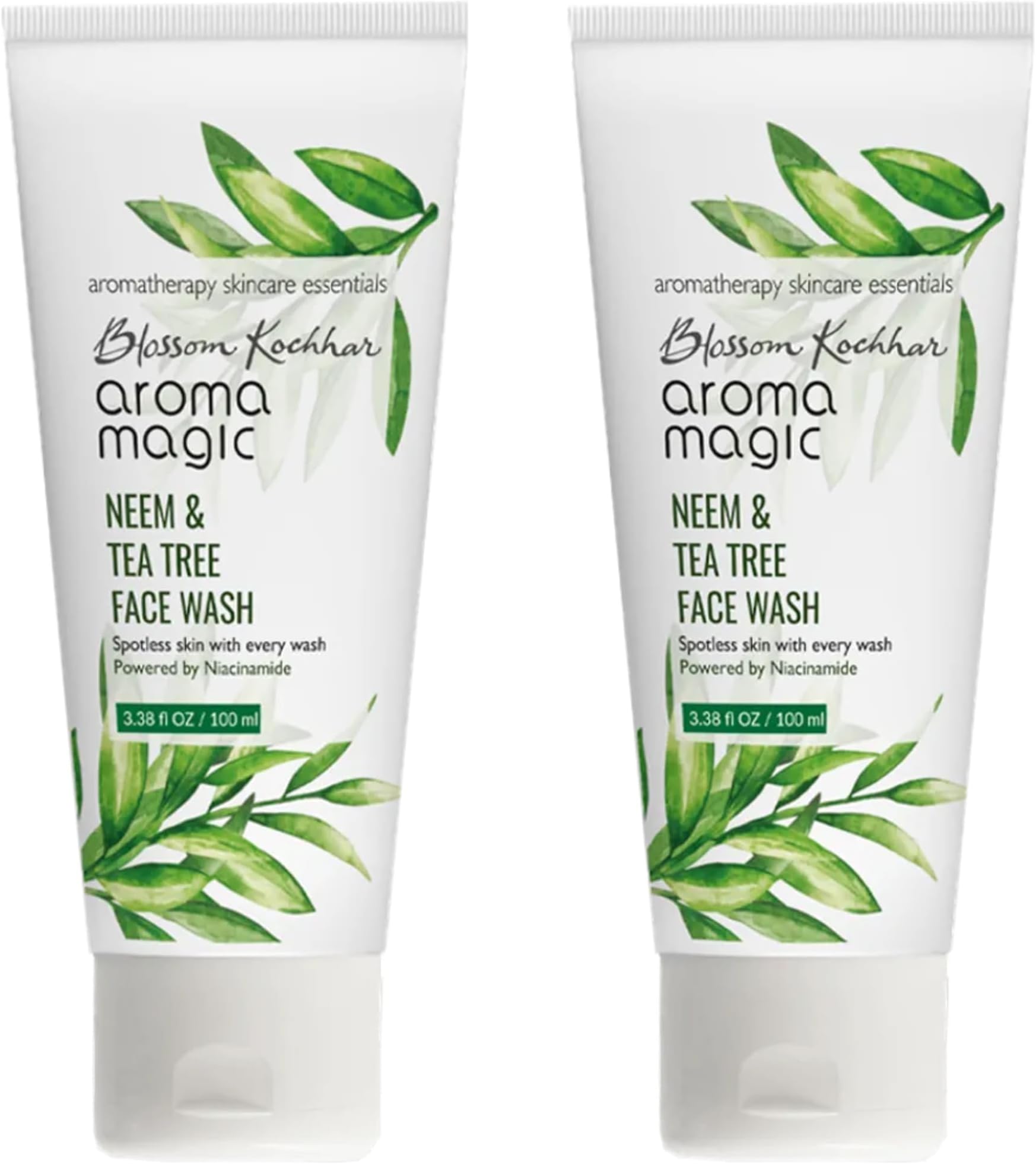 Neem & Tea Tree Face wash PWRD By 5% Niacinamide & Aloevera Gel| for Spotless & Soft Skin| Oily & Acne/Pimples Prone Skin| for Women & Men| 100 ml| pack of 2