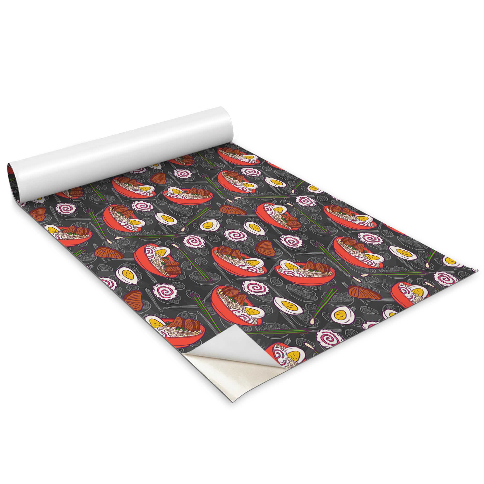 Papel pintado autoadhesivo mate lavable de ramen para muebles y paredes 100x50