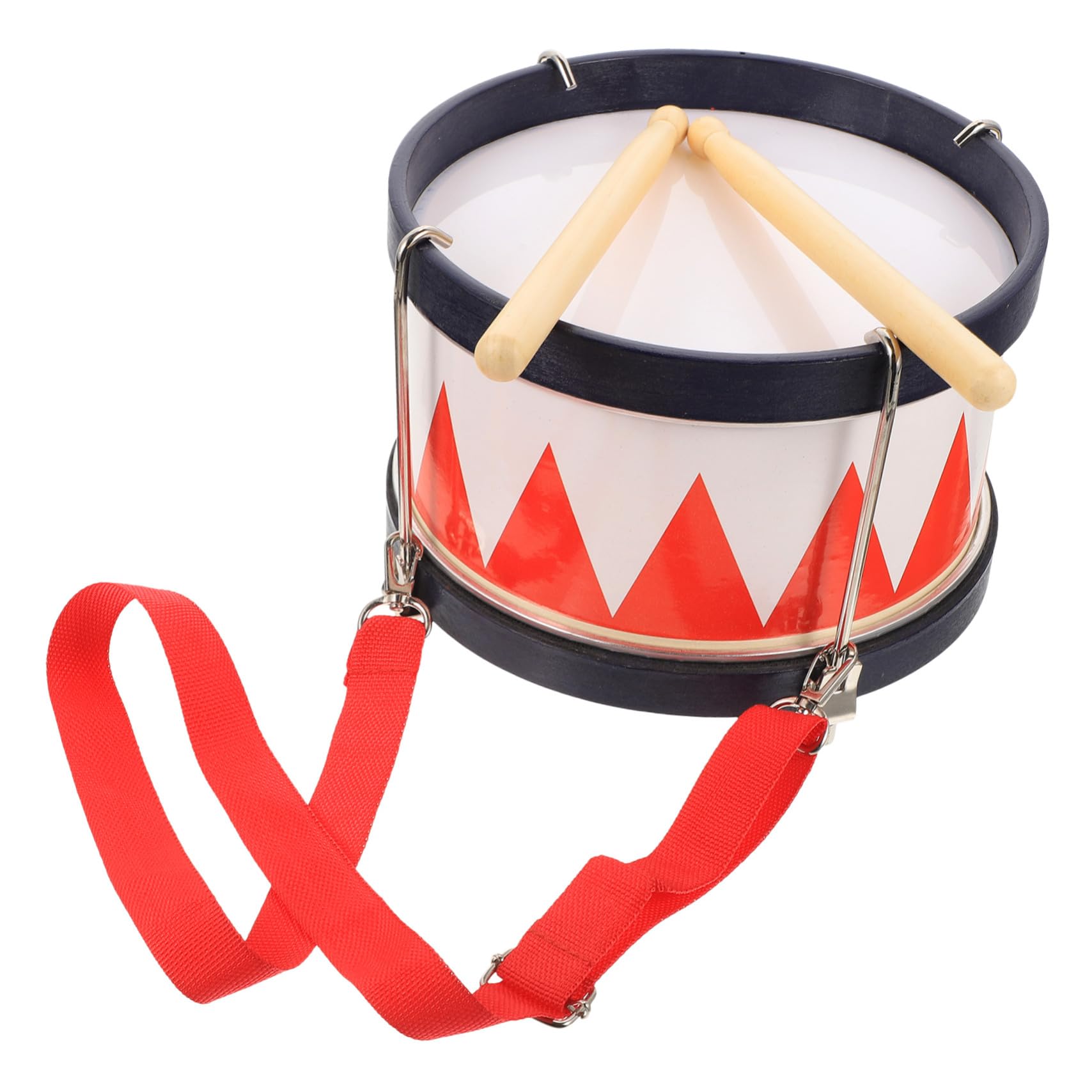 Instrumento de Percusión Infantil y Fortalecer la Relación Familiar para Entrenar el Oído Color Caja de Tambo Pequeño Rojo de Madera y Metal