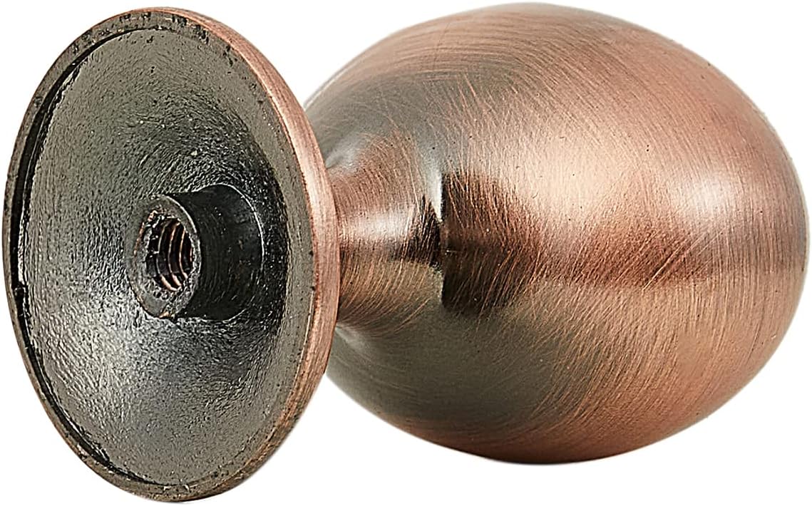 HARPOON Cabinet Hardware Knobs Round Furniture Mushroom Knob - 1.4 Inch 10 Pack Antique Copper