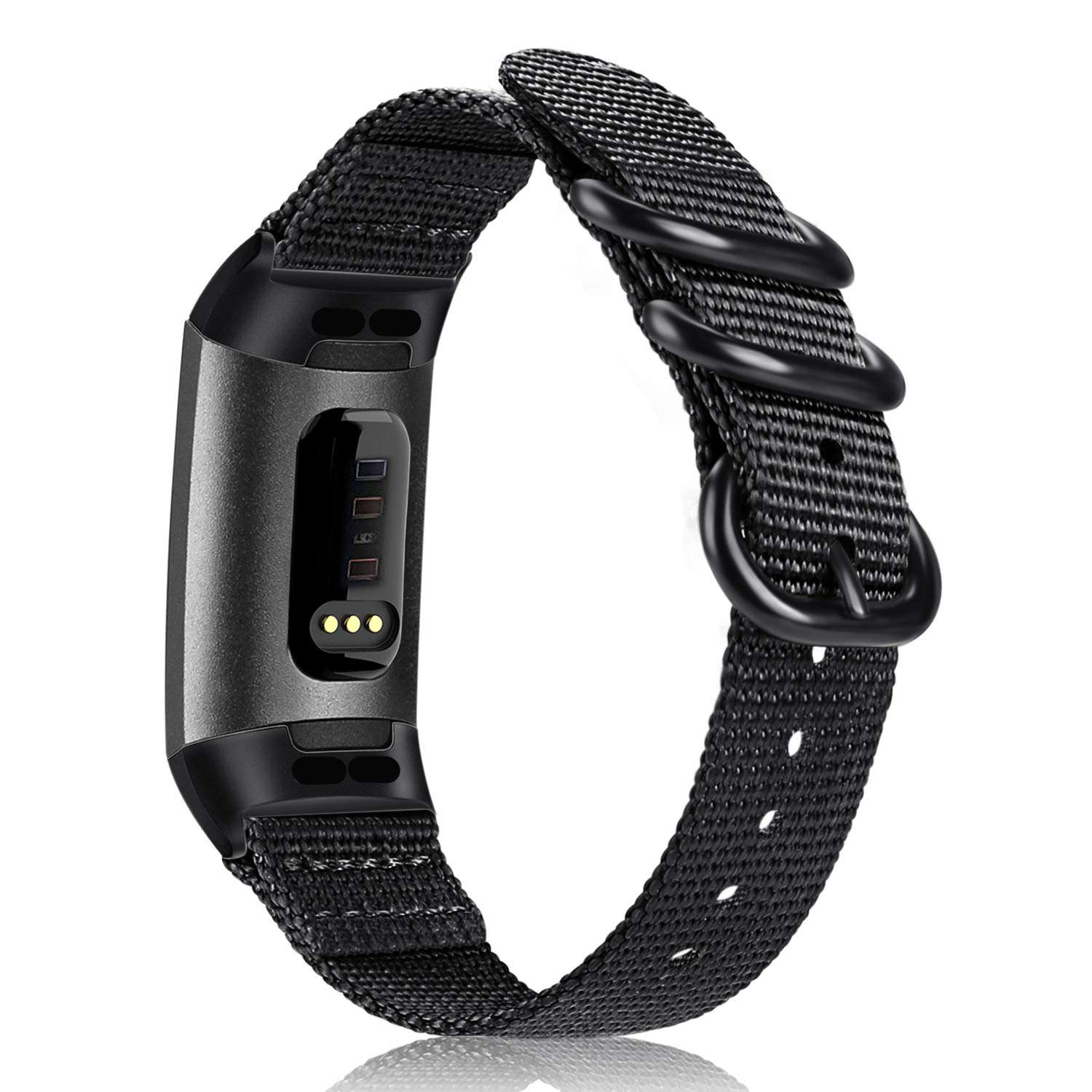 FINTIEBands Compatible with Fitbit Charge 4 / Fitbit Charge 3, Soft Woven Nylon Sports Band Replacement Strap Compatible with Fitbit Charge 3 and Charge 3 SE Fitness Activity Tracker