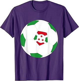 Burundi Soccer Ball Burundian Flag Jersey Pride Print T-Shirt