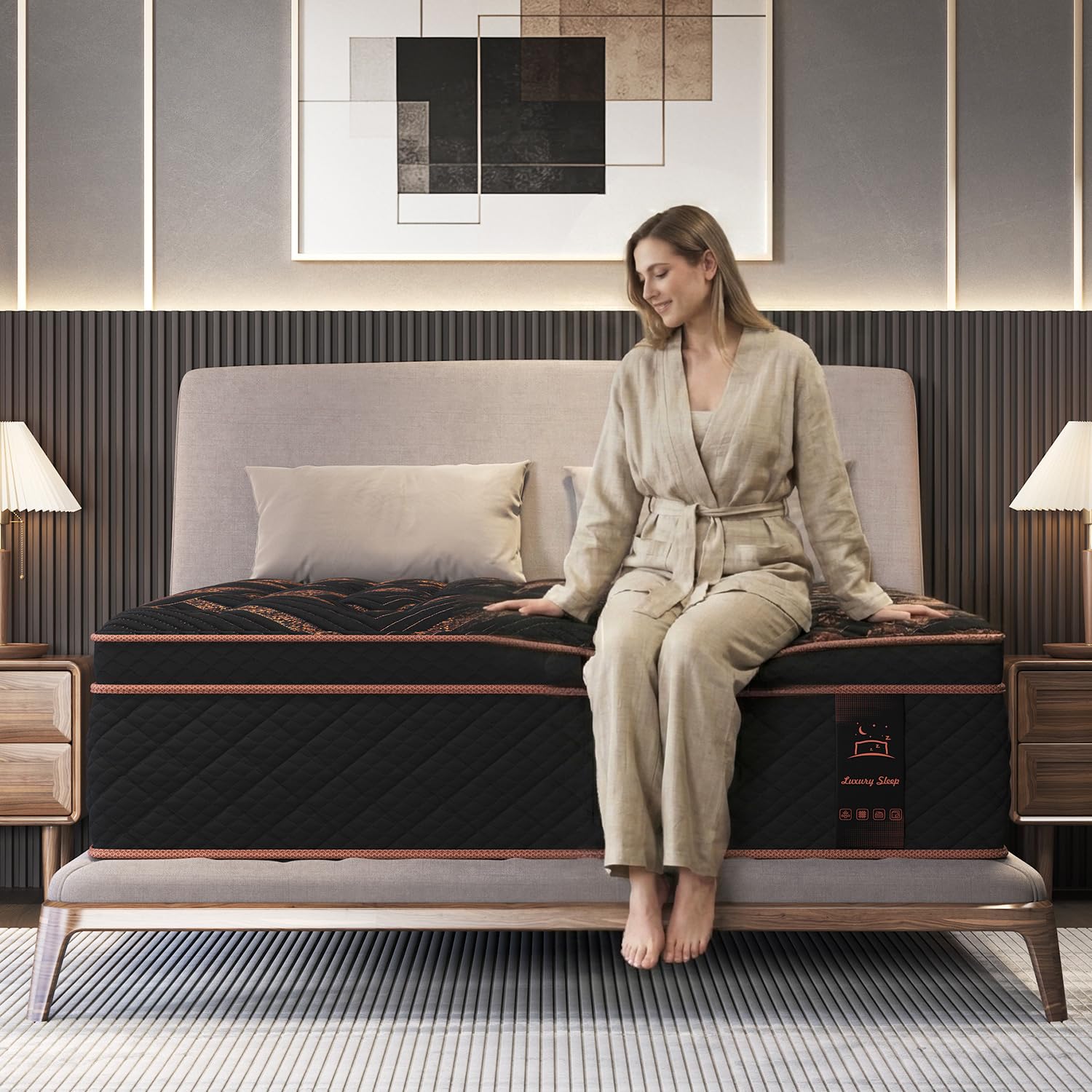 Photo 1 of Skyhedon Full Hybrid Mattress 14 Inch, Medium Firm Gel Memory Foam & Pocket Springs - Motion Isolation & Pressure Relief for Back & Side Sleepers, CertiPUR-US Certified, 100 Night Trial