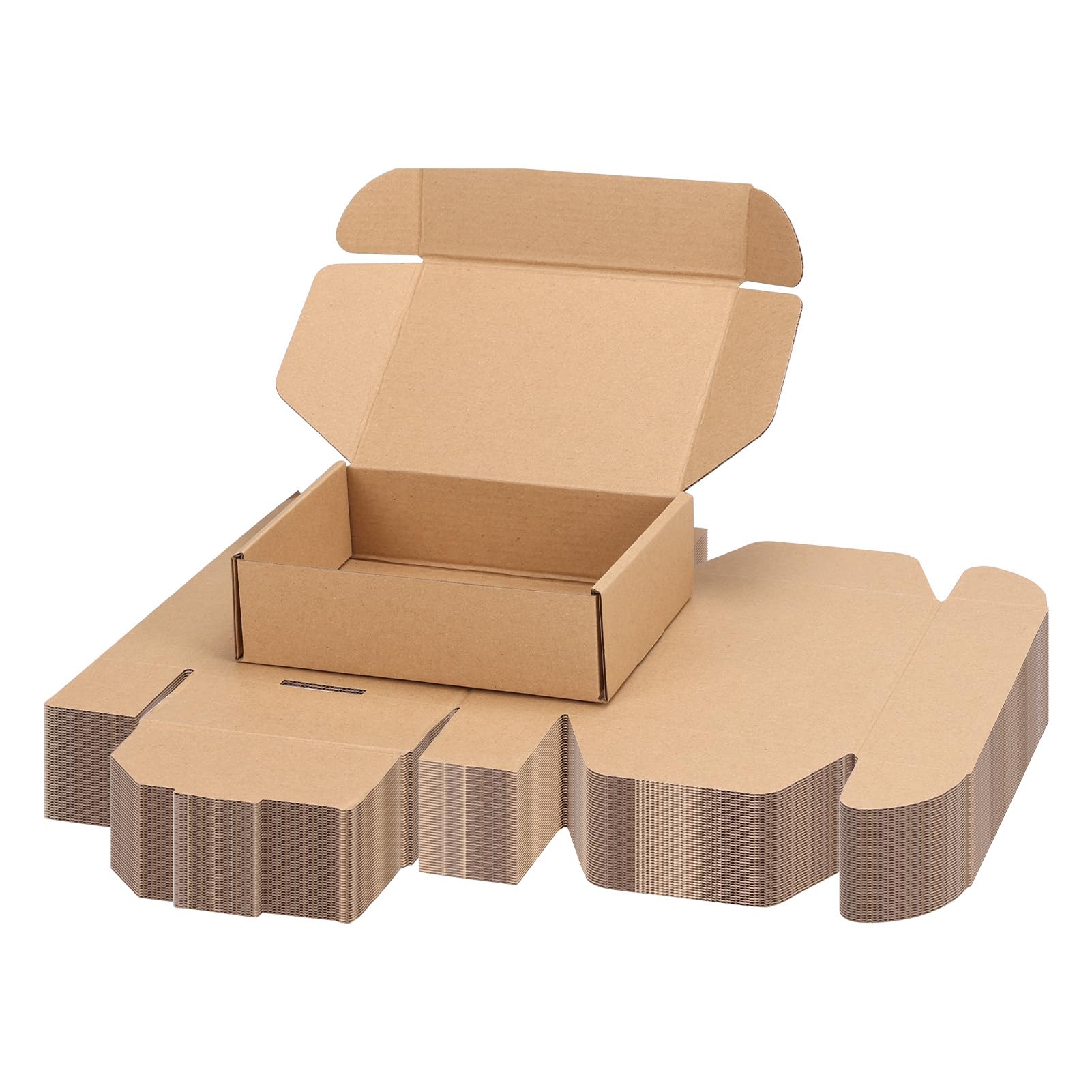 PHAREGE 7x5x2 inch Shipping Boxes Bulk 40 Pack Brown, Tab Lock Tuck Top Mailer Boxes for Packaging Small Business, Small Cardboard Gift Boxes for Wrapping Mailing Present