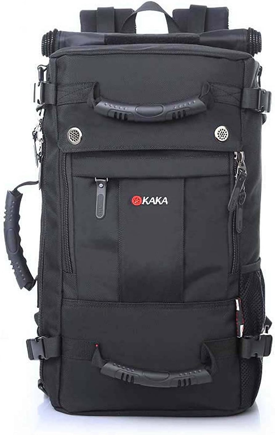 Hiking Sport Backpack 50L, 3 in 1 as Backpack Shoulder Bag and Handbag, Luggage Scratch Resistance Waterproof with Anti-theft Combination Lock Multipockets for Laptop 17" for Outdoor Travel Weekend