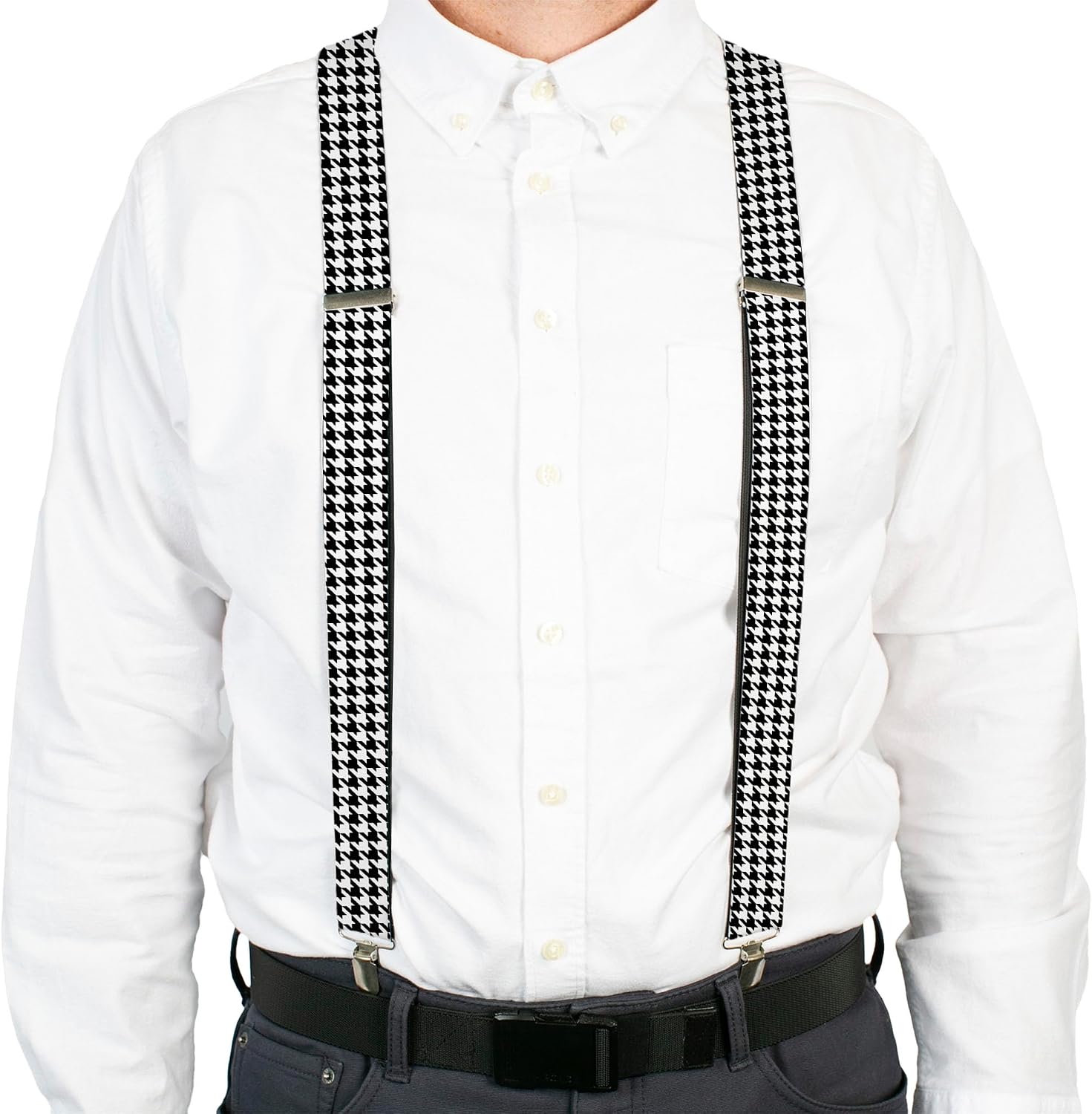 Buckle-Down Suspenders, Houndstooth Black White
