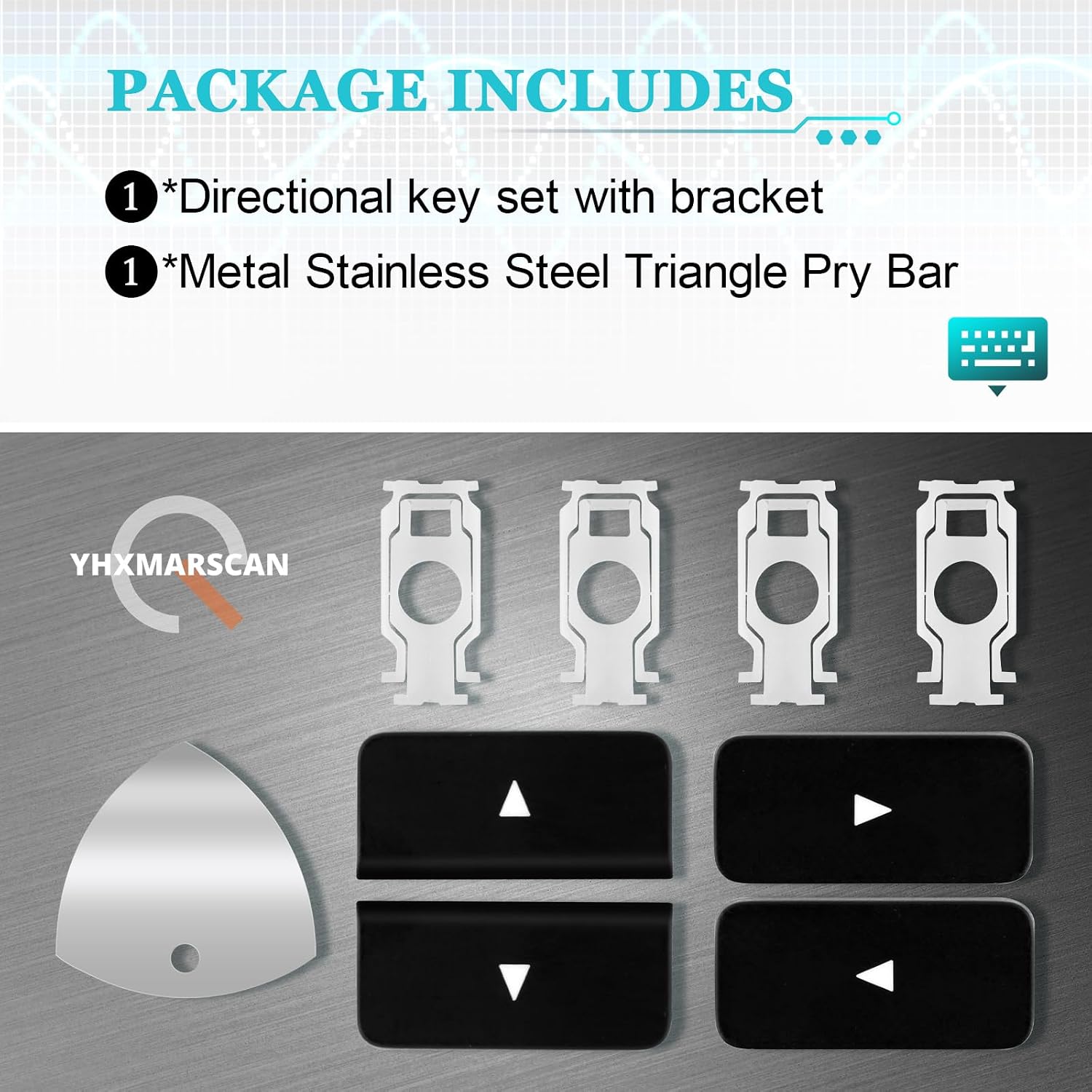 Replacement Up/Down/Left/Right Arrow Keycap Key with Scissor Clip Hinge for MacBook Pro/Air A2141 A2259 A2179 A2338 A2251 A2289 A2337 A2681 A2485 A2442 Series Laptop Keyboard(4 Pack)