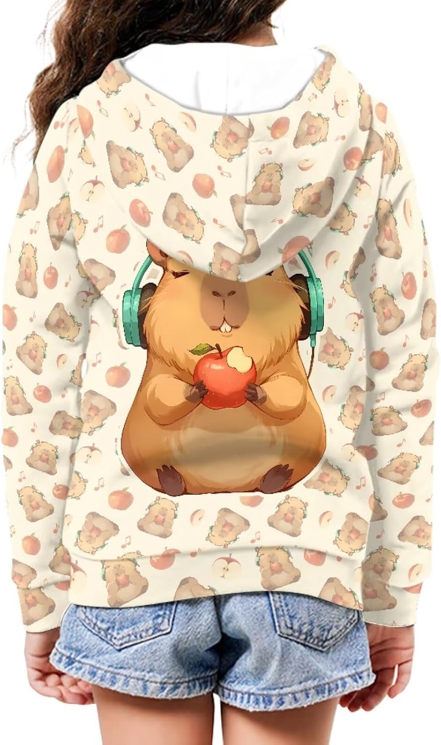 Biyejit Kids Novelty 3D Graphic Printed Hooded Sweatshirt Boys Girls Zip Up Hoodies Age 6-16 Years - Image 6