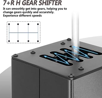 Goshyda USB Simulator Shifter, Professional 7+R PC Sim Racing Games H Gear Shifter, for G29 G27 G25 G920 T300RS GT Steering Wheel