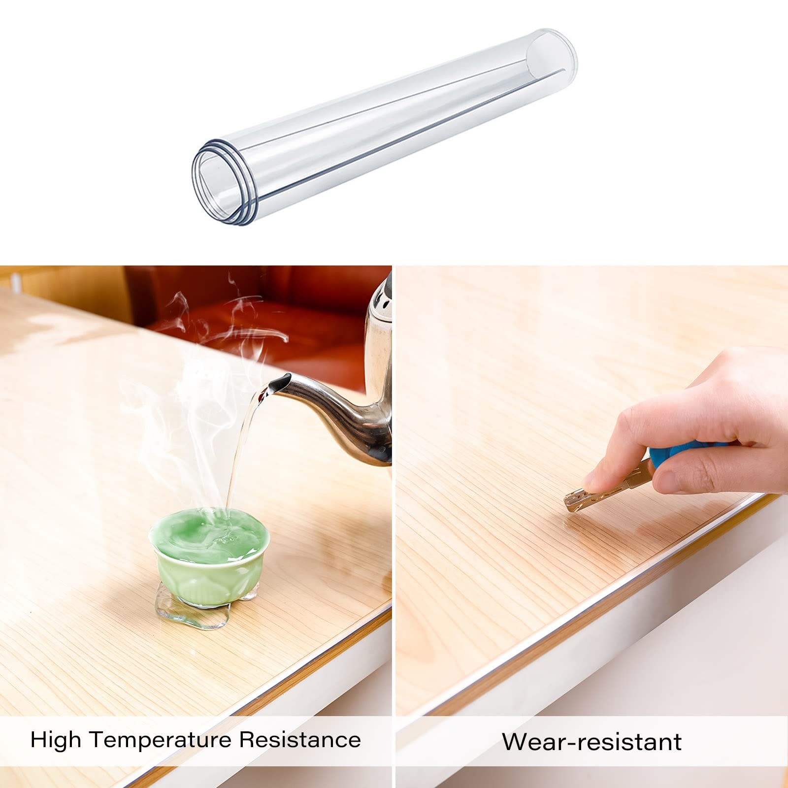 Bürostuhlmatte für Hartholzböden, kratzfester PVC-Schutz, leicht zu reinigen, Schreibtischunterlage, Mehrzweck-Rollstuhl-Bodenabdeckung, 80 x 90 cm