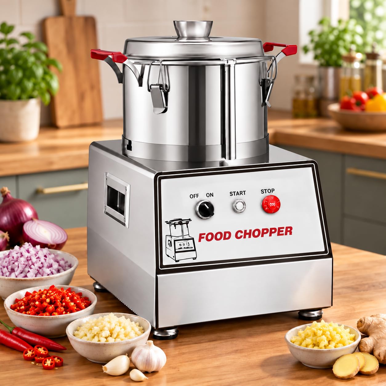Robot da Cucina Professionale, Tritaverdure Elettrico 15L