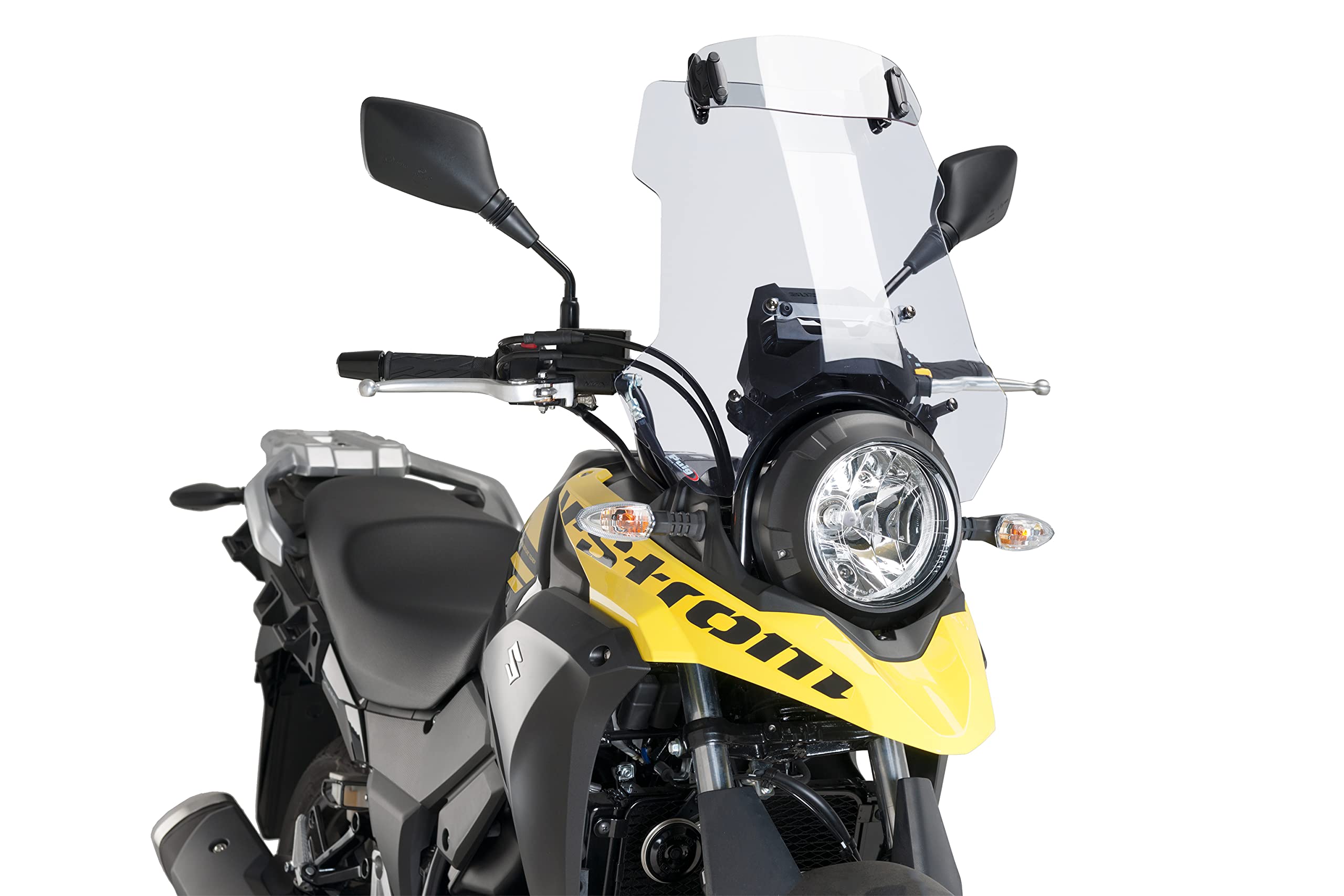 Puig 6320W Visera Multiregulable Clip-on para cúpula de Moto con Ajuste de posición y diseño Resistente Que Mejora la protección aerodinámica, Transparente
