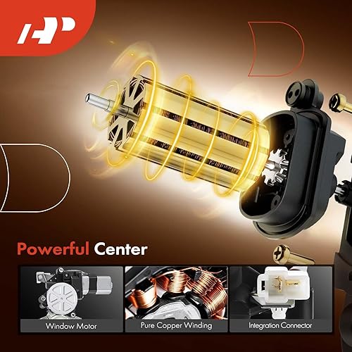 Miniatura 4 de A-Premium Elevalunas eléctrico con motor de repuesto para Mitsubishi Montero 1992-2000 trasero derecho lado del pasajero