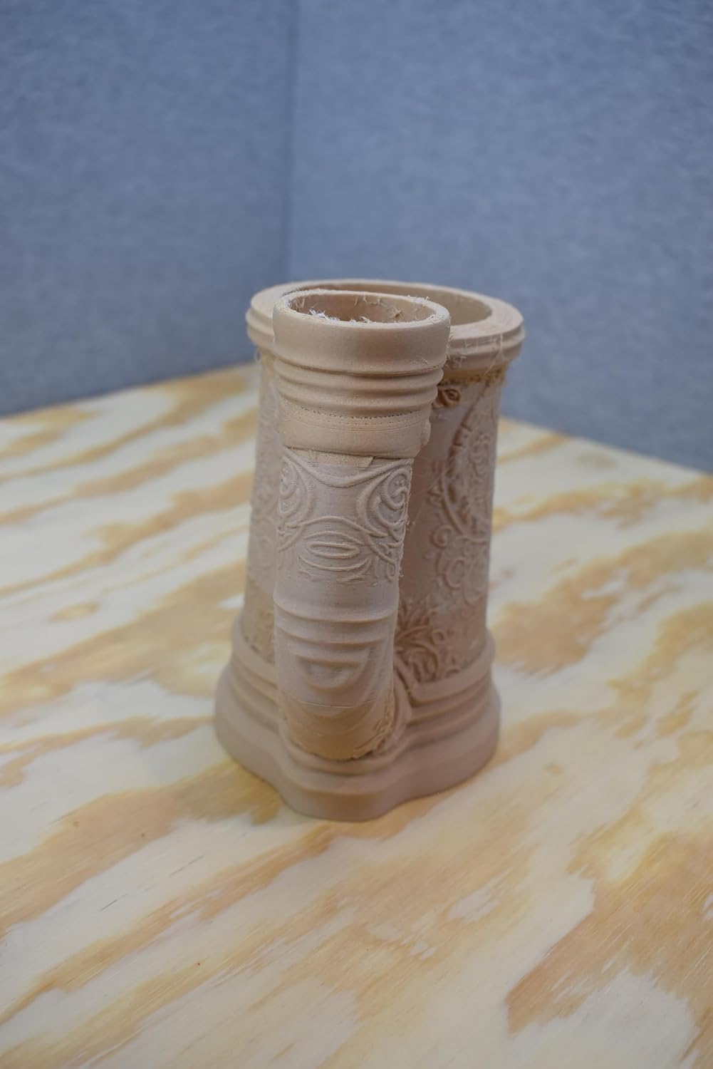 Barbarian Crest Dice Tower with Can Cozy & Storage - DND Dice Tower - Roleplaying Games Accessories - Tabletop RPG Dice Organizer - Dragon Dice Tower for Beer (Wood PLA)