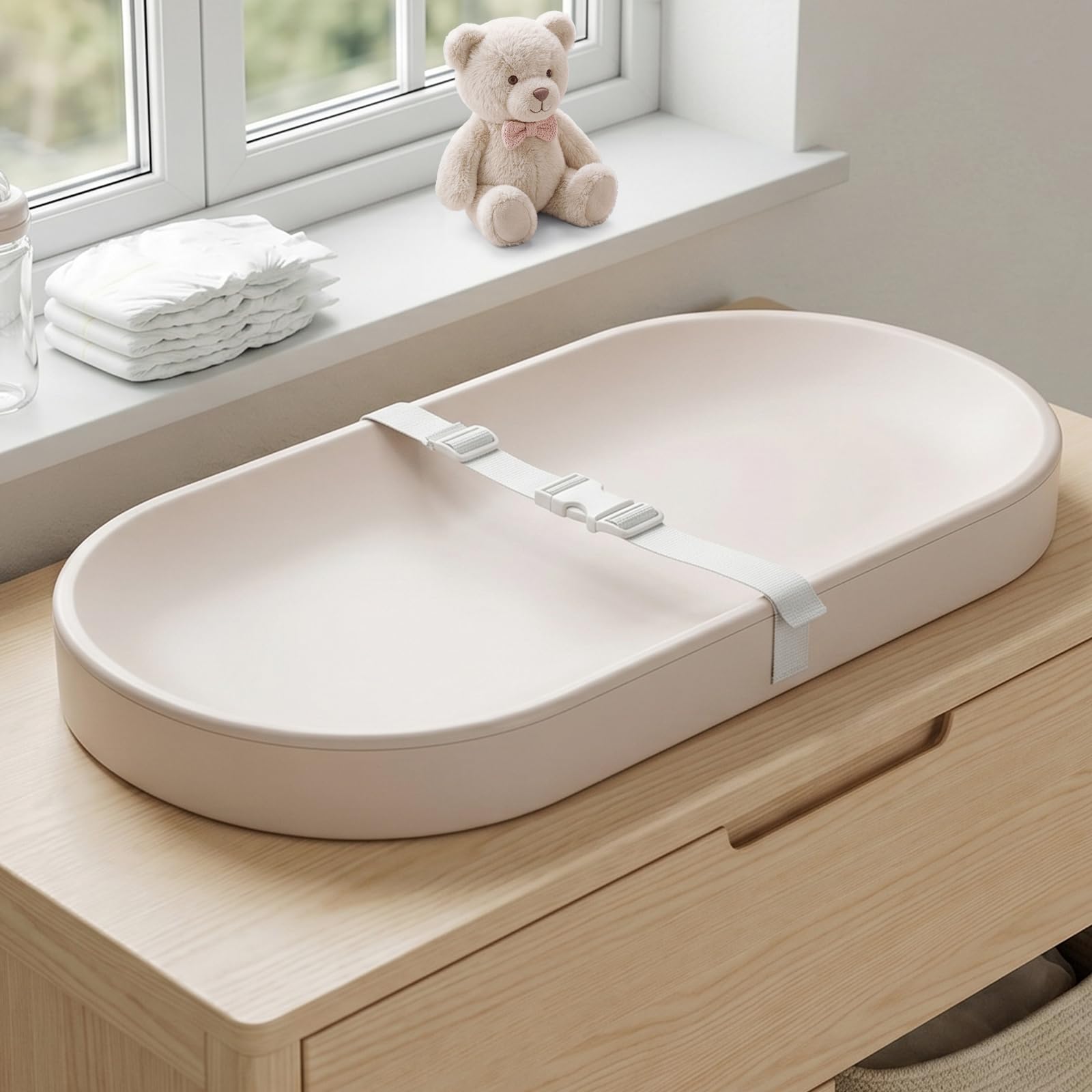 FONCOOD Baby Changing Mat 72.5 x 36cm Waterproof Washable PU Changing Pad