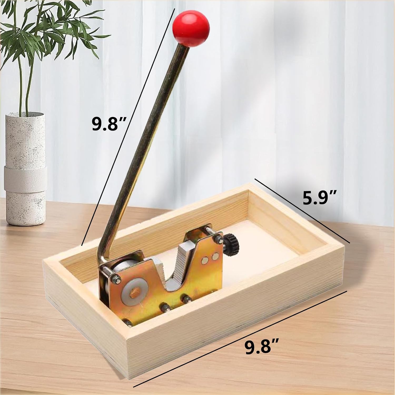 Heavy Duty Walnut Cracker Tool, Macadamia Nut Cracker with Wooden Base and Adjustable Nut for Walnuts, Pecans, Almonds, Hazelnuts