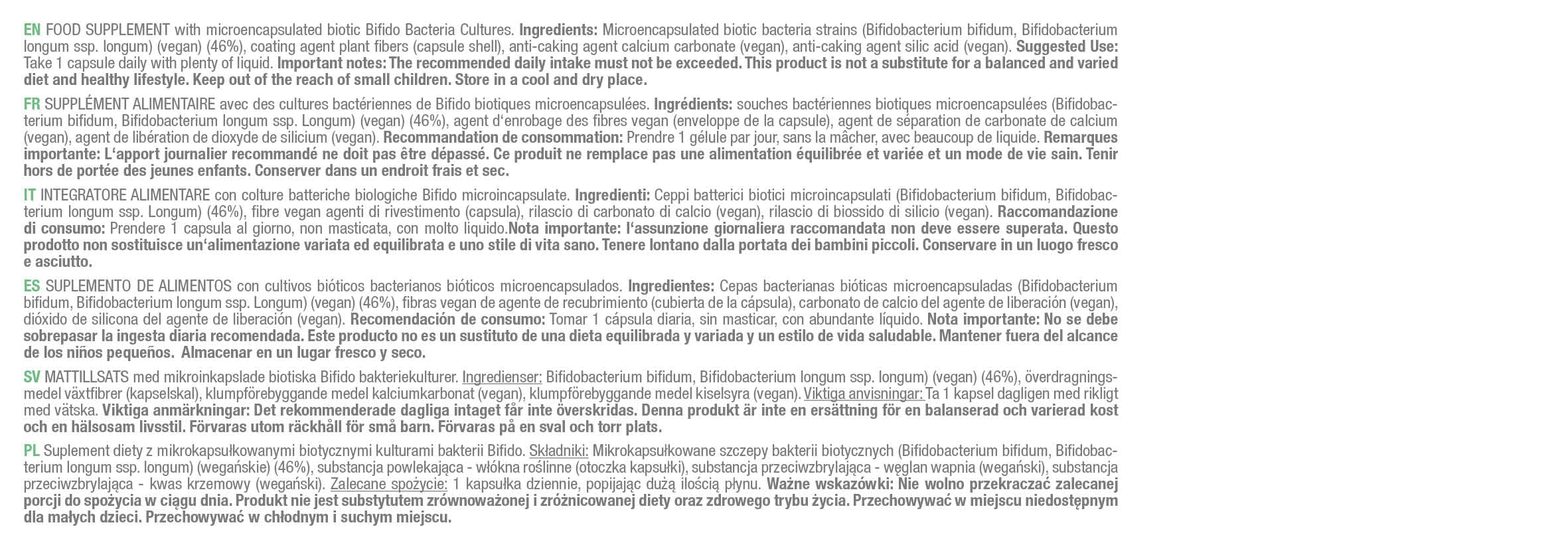 Vitabay Bifidyn – Bifidobakterien-Kulturen – 120 vegane Kapseln (Packung mit 2)