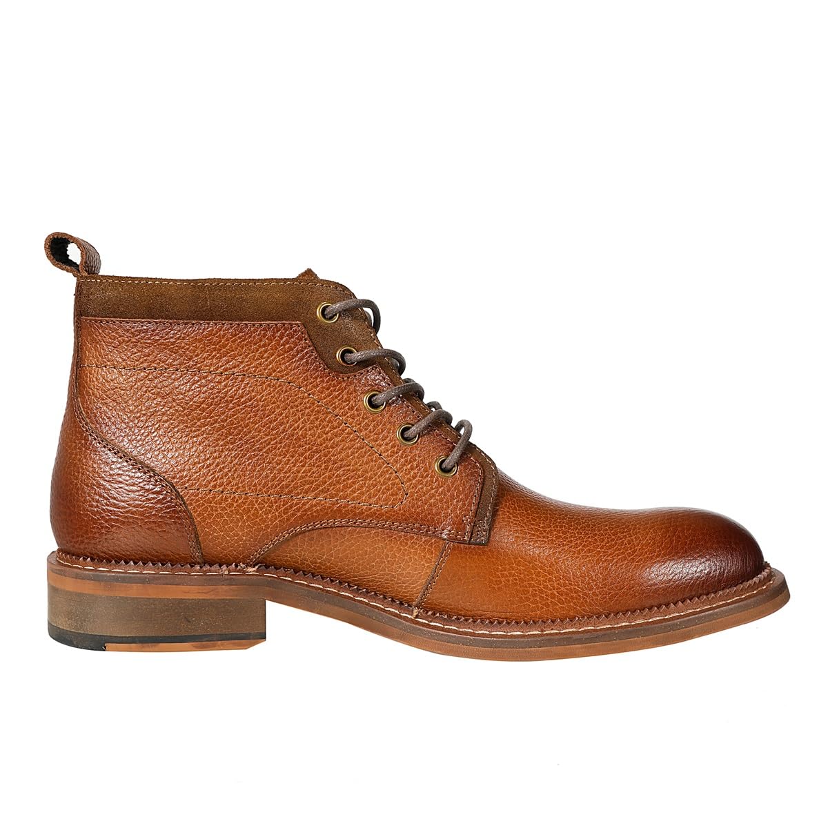 YFFUSHI Herren Stiefel Leder High Top Boots Schnürstiefel