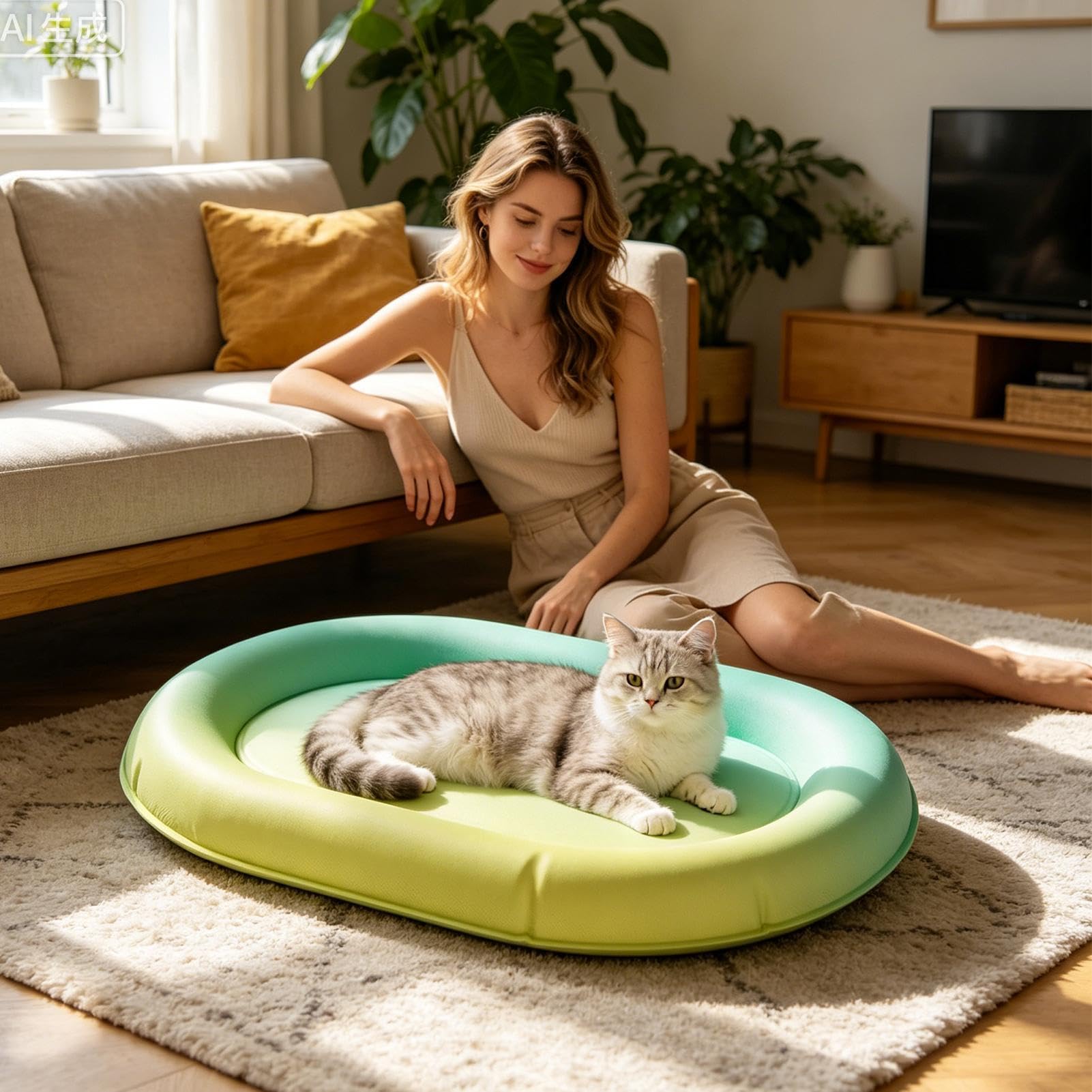 Alfombrilla Refrescante Para Gatos Colchoneta Refrigerante Portátil de Gato | Manta Refrescante Para Perros De Verano para Interiores Exteriores Hogar Coche Viaje Transportín Jaula