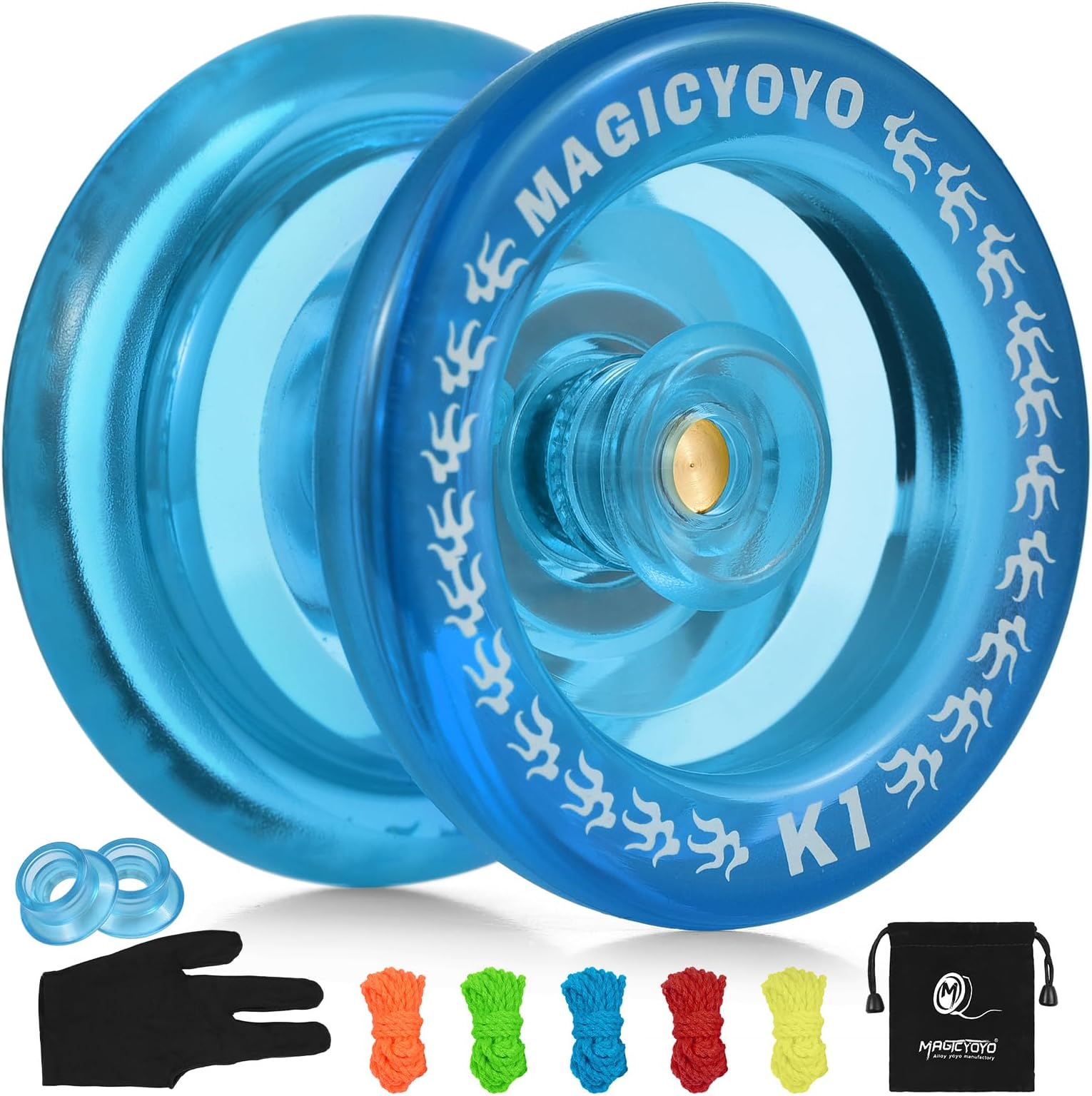 XINYIFUYOYO Ball, Unresponsive Yoyo for Kids Yo-Yo Ball with 5 Replacement Strings Glove Storage Pouch