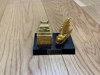 豪華 18金メッキ シャチホコ 2体セット 金のシャチホコ 修復品 置物2個セット 名古屋城 鯱 薬師窯｜Yahoo