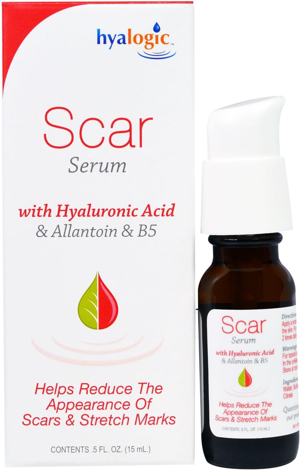 Hyalogic LLC, Scar Serum with Hyaluronic Acid & Allantoin & B5, 5 fl oz (15 ml)
