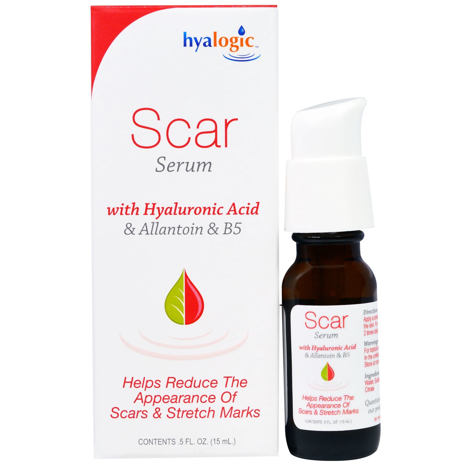 Hyalogic LLC, Scar Serum with Hyaluronic Acid & Allantoin & B5, 5 fl oz (15 ml)