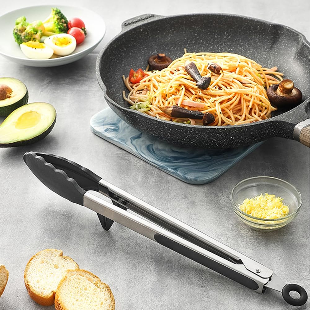 Kooktang, Koken En Grilltang, Keukentang, Grilltang Gemaakt Van Roestvrij Staal En Siliconen Worsttang Roostertang Aspergetang
