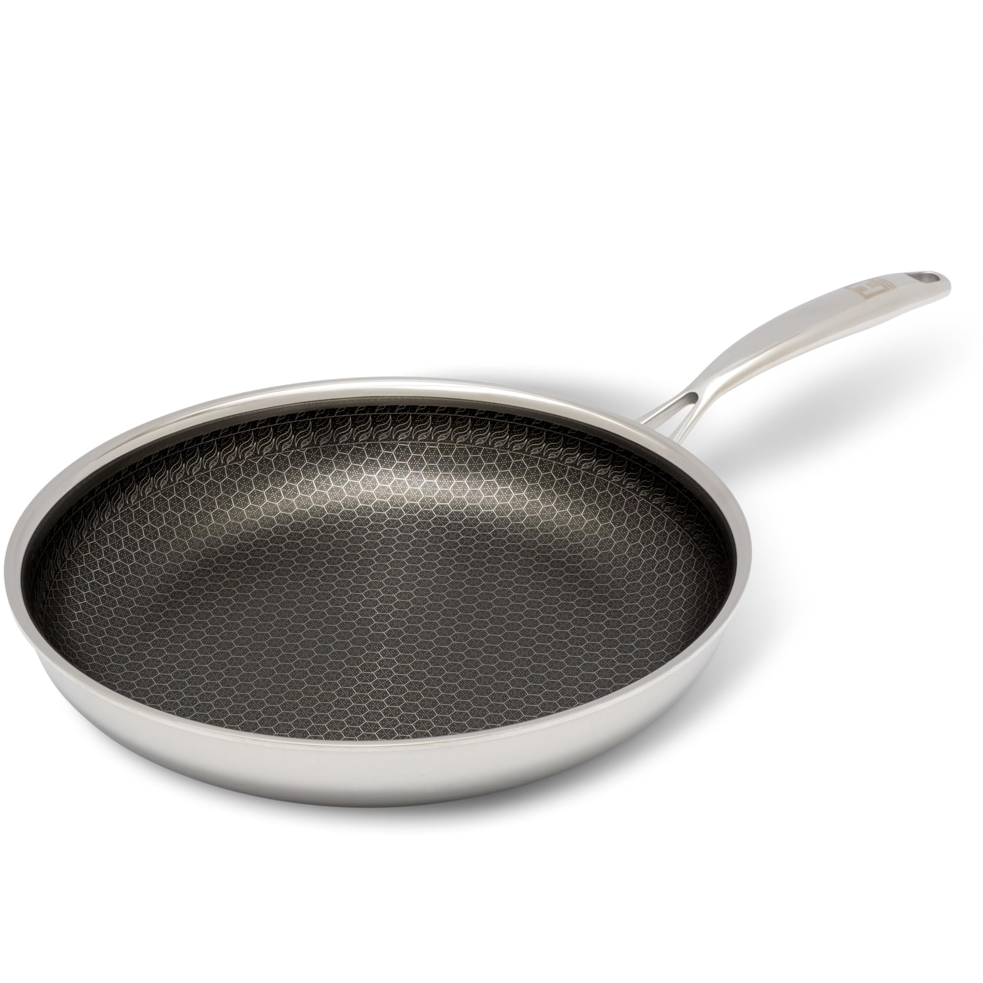 HENSSLERS® Pfanne 28 cm [ALLE HERDARTEN] - Bratpfanne zum Braten & Kochen - Antihaft Wabenpfanne - Induktion geeignet - Induktionspfanne - Pfanne Wabenstruktur 28cm - Schnitt- & Kratzfest