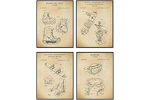 Snowboard Patent Wall Art Set