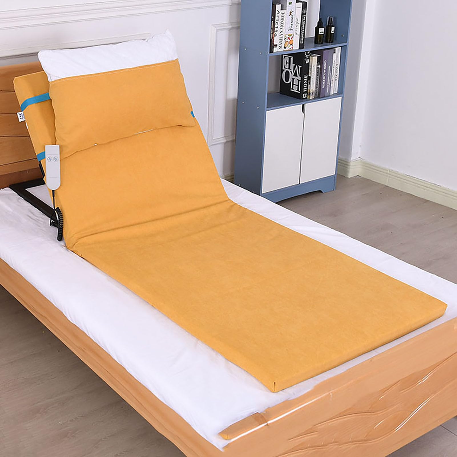 Regulowane oparcie łóżka z pilotem zdalnego sterowania – ergonomiczna pomoc w podnoszeniu poduszek medycznych, nośność 150 kg