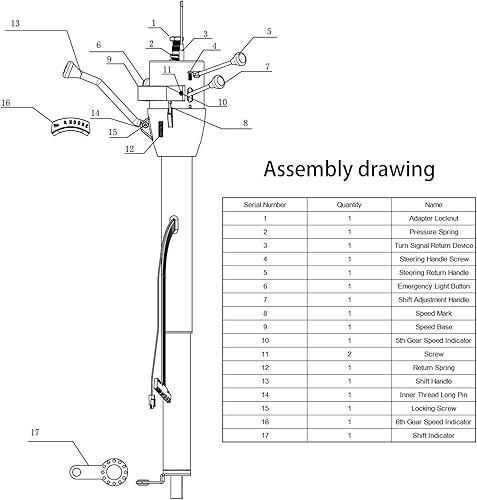 Miniatura 7 de X-AVION GM - Columna de dirección de acero inoxidable cromada de 30 pulgadas en estilo automático, universal para automóviles GM