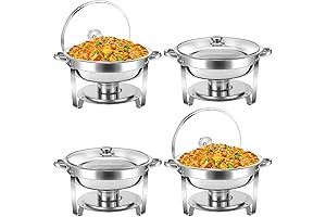 Chafing Dish Buffet Set 5 QT 4 Packs Buffet Set Chafing Dish Food Warmer