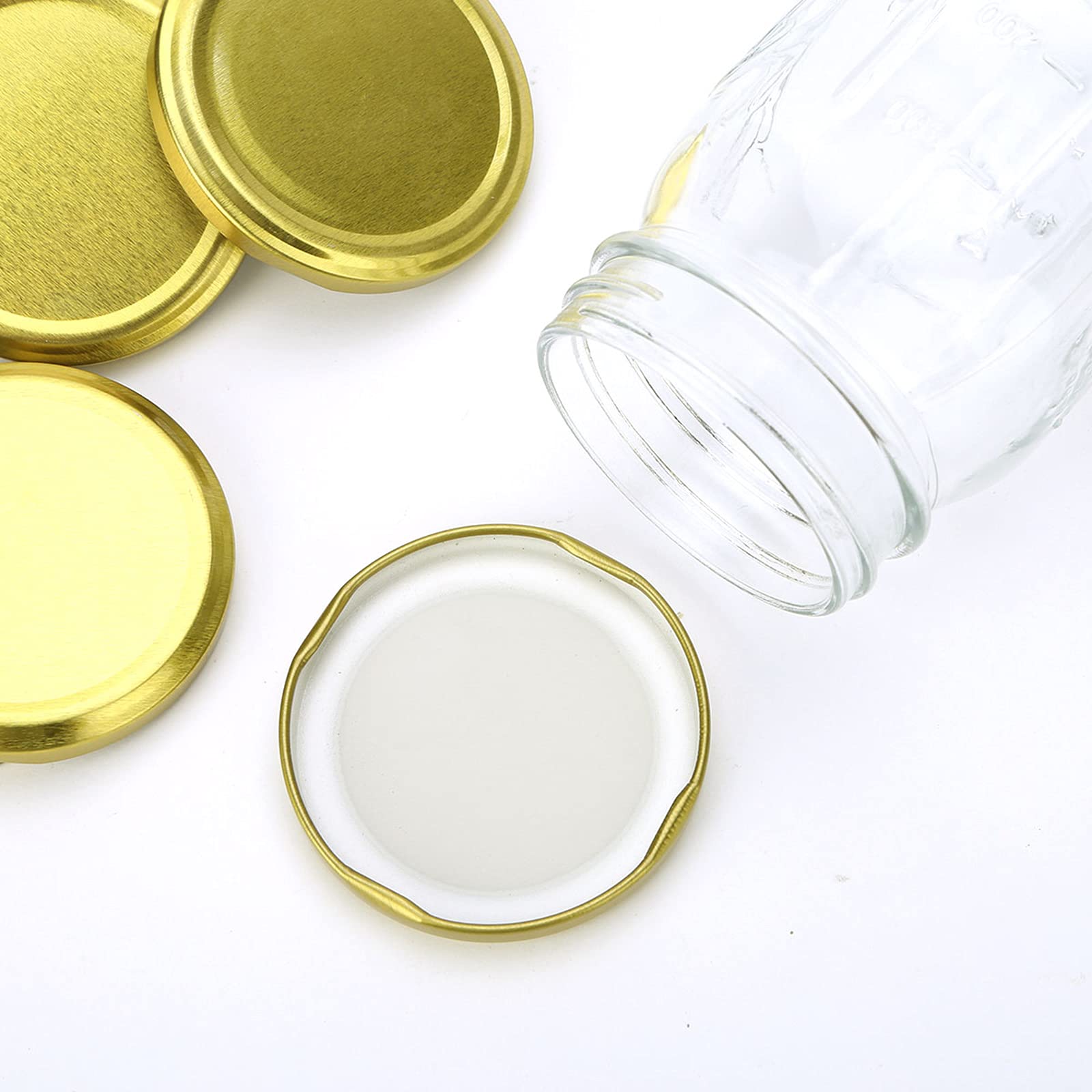 GZqiancang Set di 24 coperchi a vite riutilizzabili per barattoli Mason, barattoli di marmellata, bottiglie di vetro, bottiglie di latte, lattine di