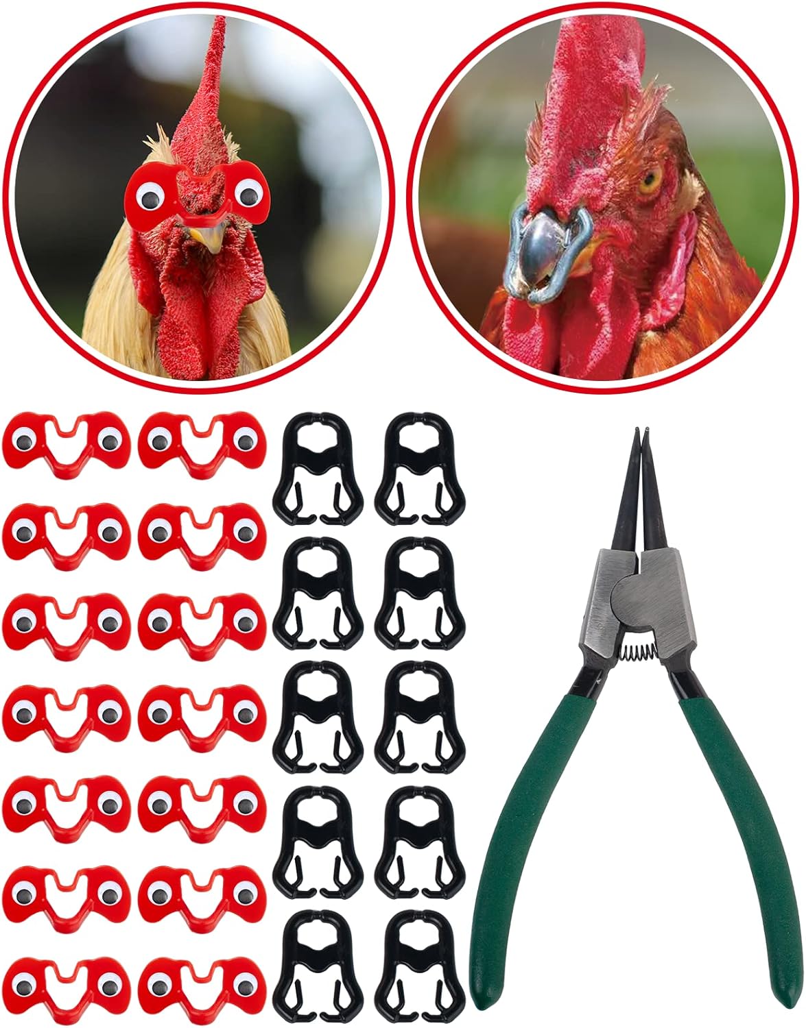 A set of 100pcs, Chicken Beak Clips, Pinless Chicken