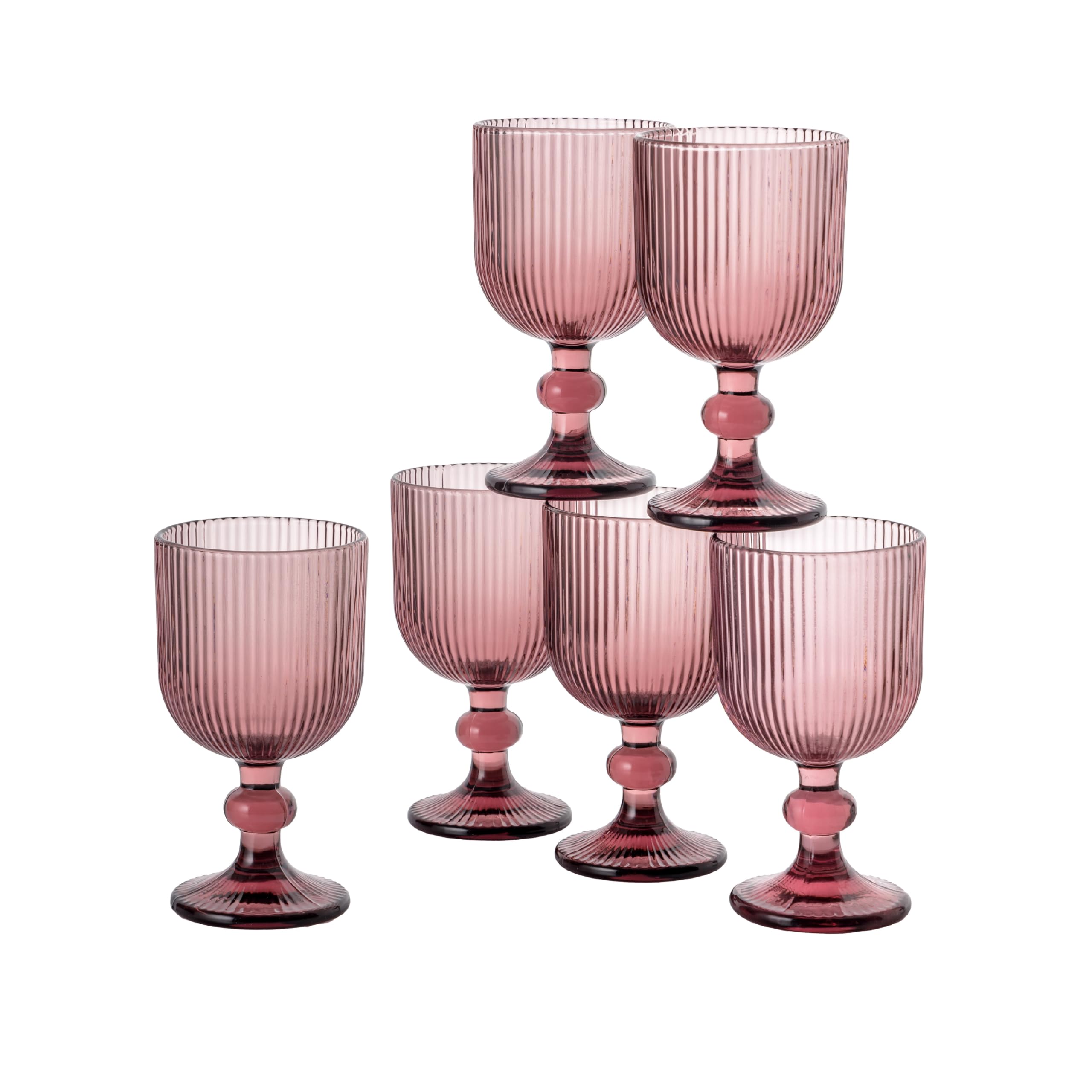 Set 6 Calici In Vetro Baroni Home 20cl - Bicchieri Decorati Con Pois In Rilievo, Lavabili In Lavastoviglie - Foto 3