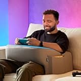cooloo8 Reading Pillow for Gaming, Extra Large Laptop Pillow for Adult, Memory Foam Lap Desk Gaming Pillow for Reading, Working, Playing Steam Deck Switch or Sitting in Bed Floor Sofa(Grey)