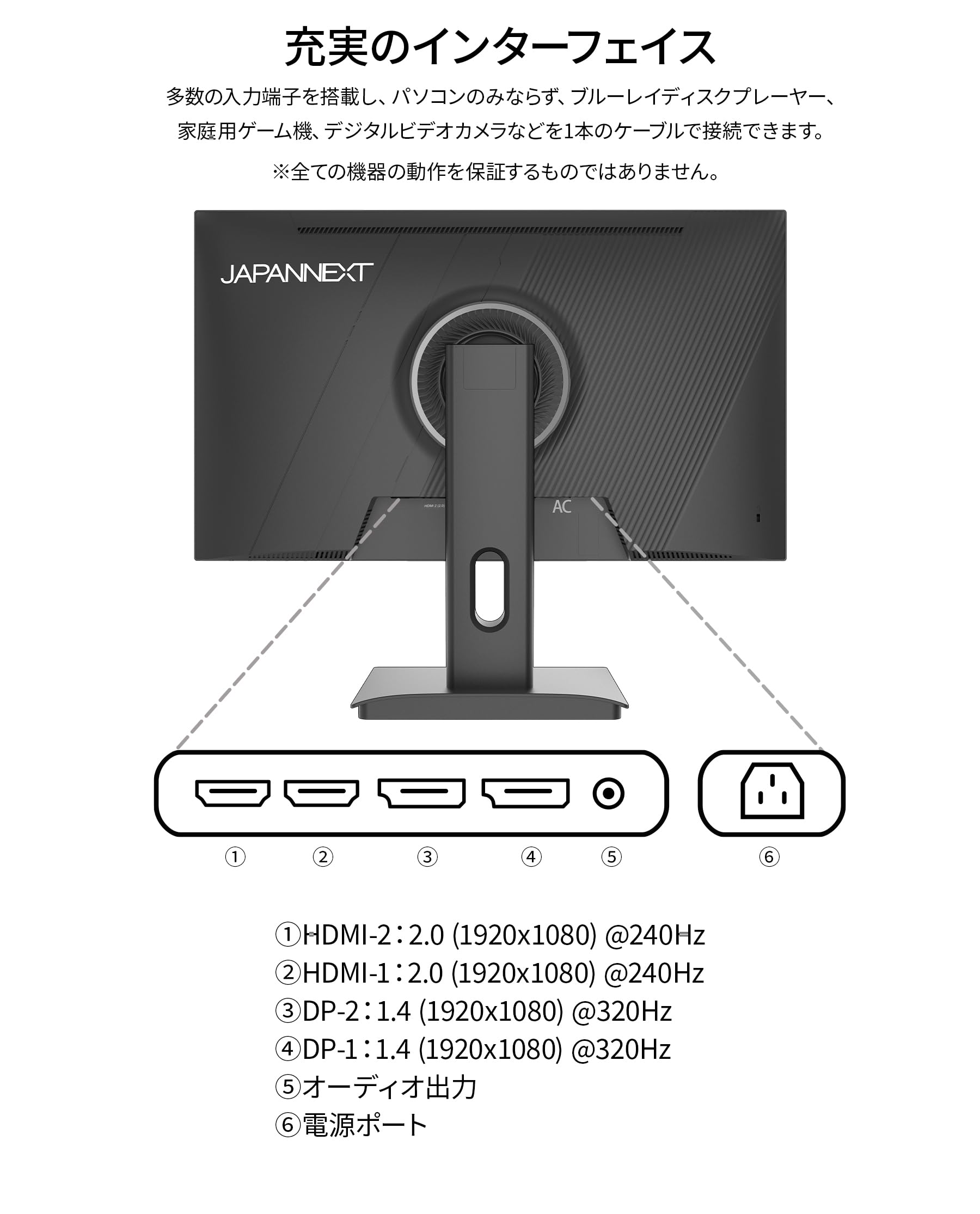 Amazon.co.jp: JAPANNEXT 24.5インチ IPSパネル搭載 320Hz/1ms(MPRT