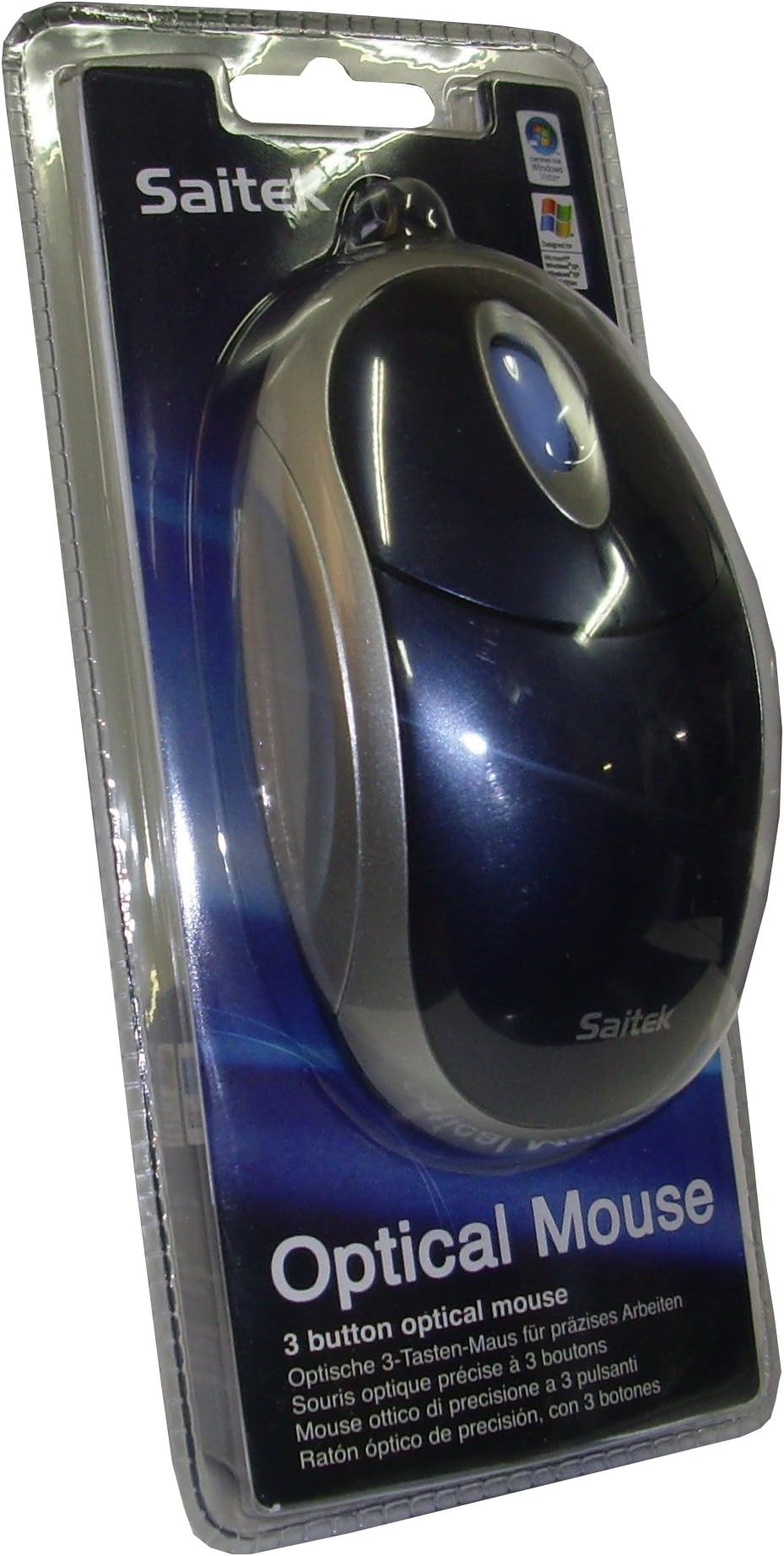 SAITEK DESKTOP OPTICAL MOUSE METALLIC BLUE