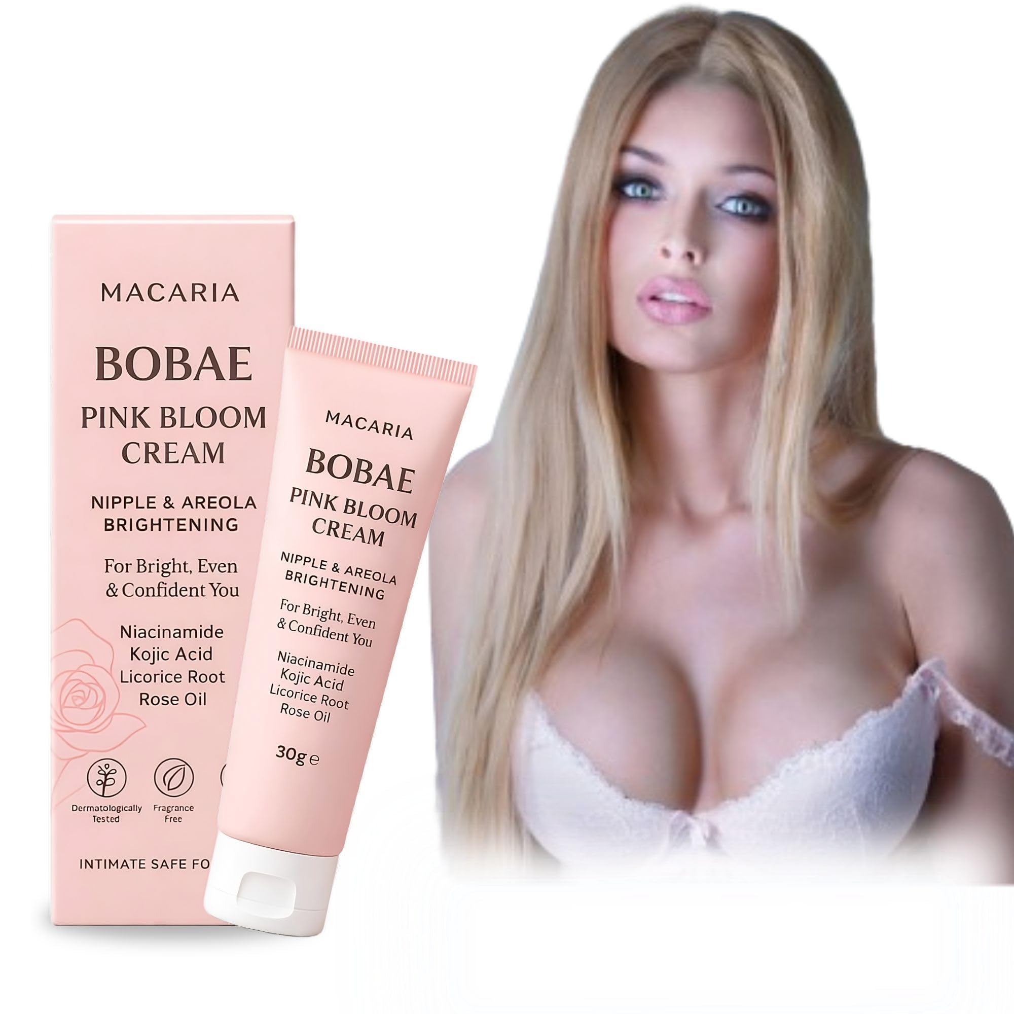Bobae Pink Bloom Nipple and Areola Whitening Brightening Rose Oil Skin Cream-picture-27