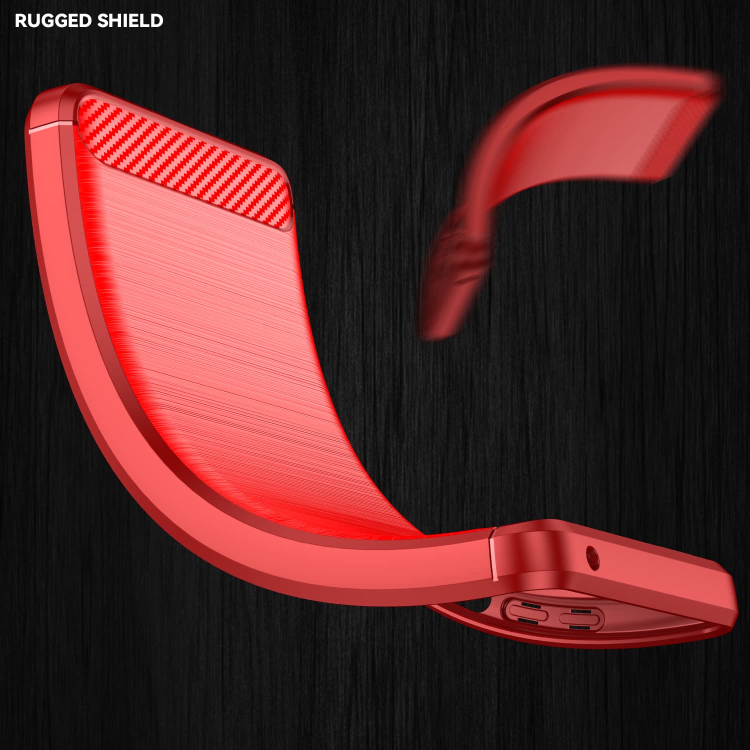 Asuwish Compatible with Samsung Galaxy S10 5G Phone Case with Tempered Glass Screen Protector Cover Grip Slim Silicone Rugged Shockproof Cell Accessories Carbon Fiber S105G S 10 G5 for Women Men Red — view 7