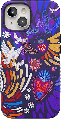 Casely Funda para iPhone 15  Viva La Vida  Frida Kahlo Collage  Funda atrevida  Compatible con MagSafe