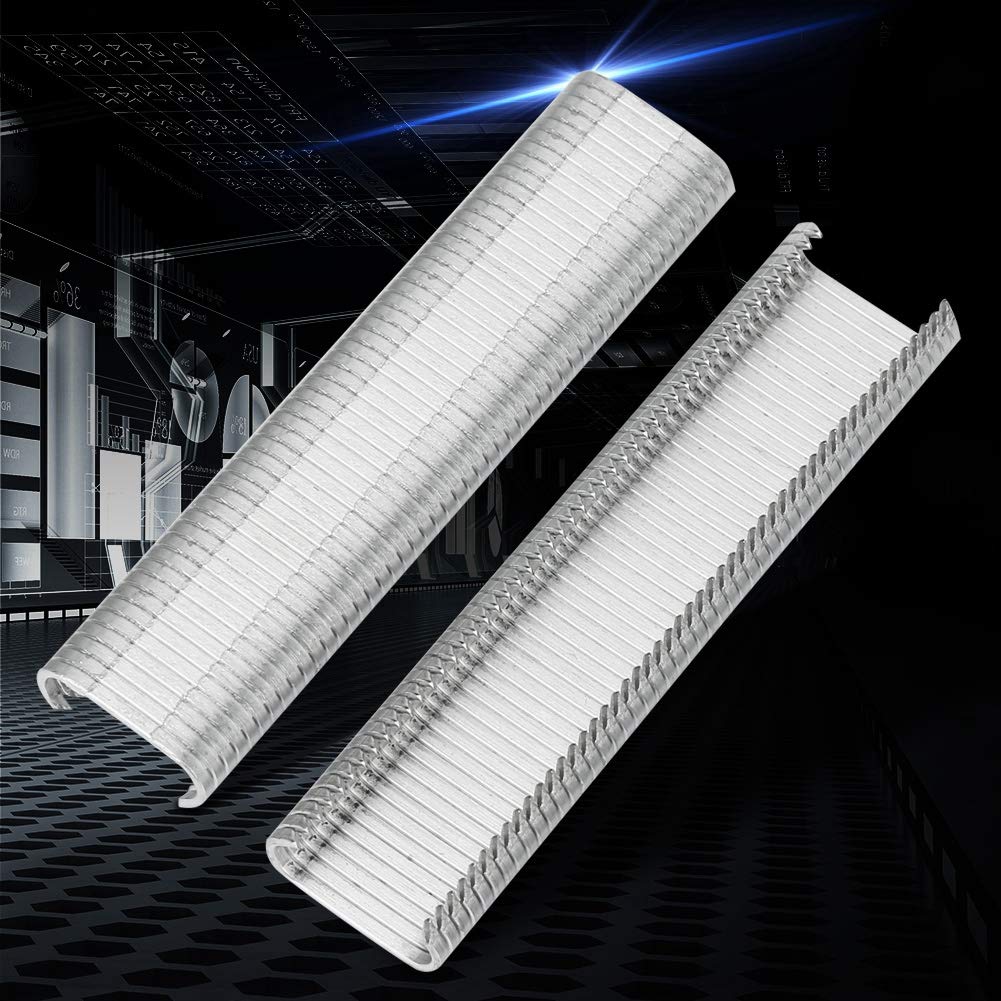 FTVOGUE 2500 Unids Diy C-Type, Grapadoras y punzones Grapas 8 Mm Animal Fence Hog Jaula Anillo Sofá CojíN Cage M Nail Set Equipo de InstalacióN Herramientas