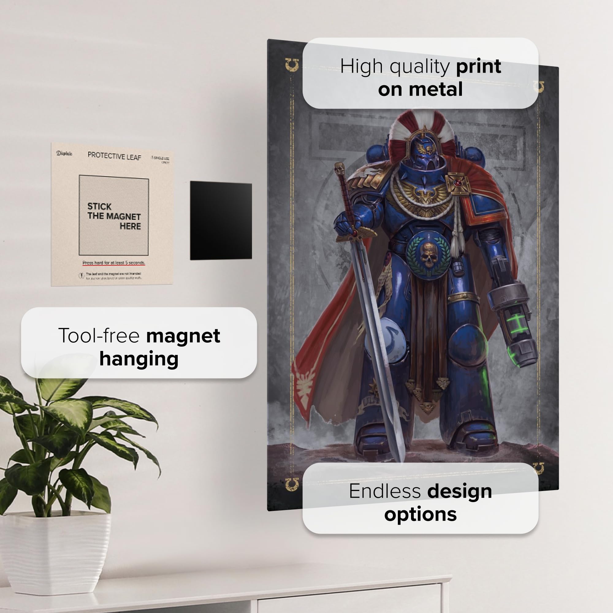 Amazon.com: Displate Metal Poster Warhammer Ultramarines Mikael